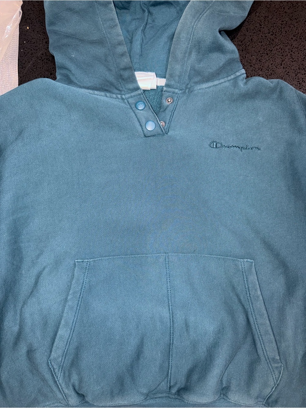 Champion Women”s Teal Pullover Hoodie